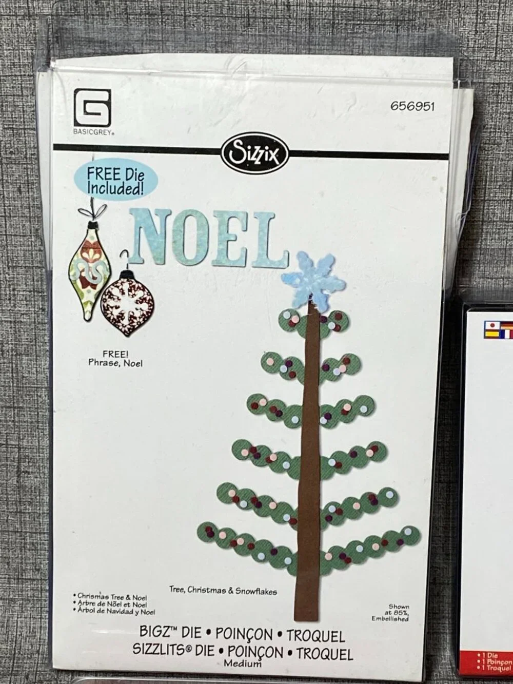 NEW Sizzix BigZ Die Christmas Tree & Noel 656951 Bundle Santa Turkey 4pc Lot NOS